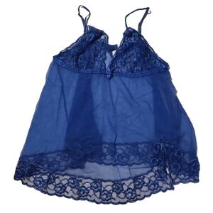 Fredericks of Hollywood Babydoll Lingerie Blue Lace Womens Plus Size 2X Sexy